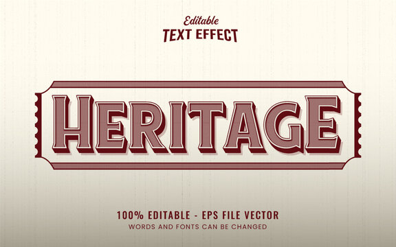 Vintage editable text effect free vector