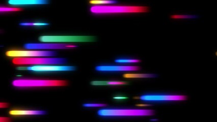 Poster - Abstract colorful background with bright neon rays and glowing lines. Pink red blue looping background. Speed of light. Seamless loop animation. Neon flying lights, neon sticks in cyberpunk style