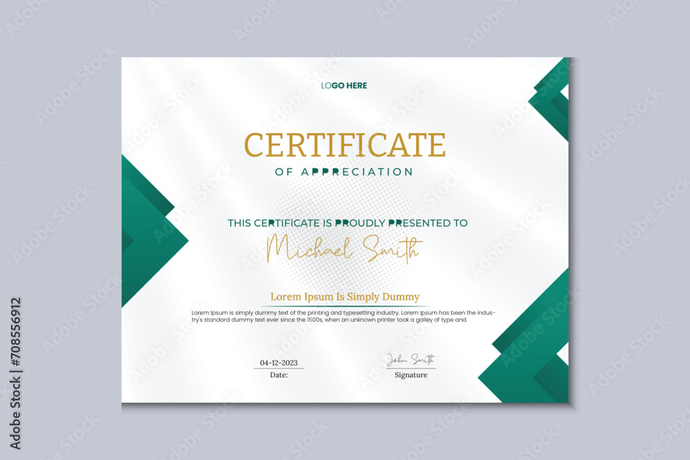 Geometric certificate template design Stock Vector | Adobe Stock