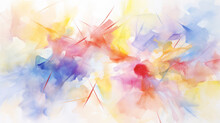 A Painting Of Colorful Flowers On A White Background Exhibits Dynamic And Abstract Brush Strokes.