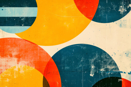 Retro-themed template, a nostalgic and vibrant design featuring retro elements, color schemes.