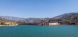 A view of the Reservoir and dam at Beznar,  Andalucia Spain