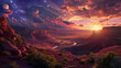 Landschaft USA - Canyon, Sonnenuntergang