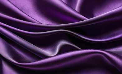 Abstract background luxury cloth or liquid wave or wavy folds of grunge purple silk texture satin velvet material or luxurious background or elegant wallpaper design. Generative AI