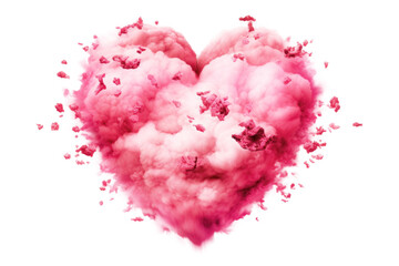 Wall Mural - a heart shape explosion isolated on transparent background.
