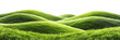 © comicsans - Panoramic green hills isolated on transparent background.