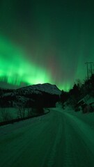 the roads we take. on the roads up to the mountain, an aurora is dancing so brightly it colors the e