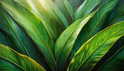 Canvas Print - green leaf background