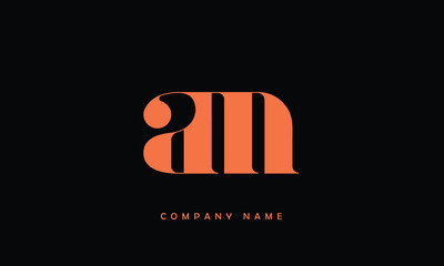 AM, MA, A, M Abstract Letters Logo Monogram