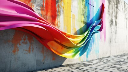 Poster - Colorful abstract background painted on the wall