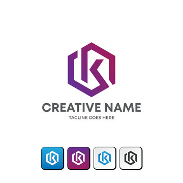 Simple minimal letter K premium vector logo