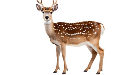 Wall Mural - a majestic whitetail deer stands tall on a dark canvas, its powerful antlers reaching towards the sk