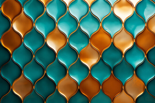 Old blue roof tiles background .Python skin texture. Green python skin. An animated background.