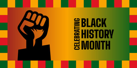 Wall Mural - Black history month celebrate, vector illustration design graphic Black history month,Black History Month vector banner design template.