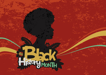 Wall Mural -  Black history month banner. Vector illustration