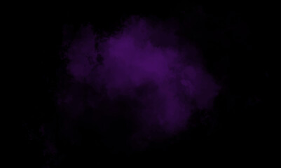 Poster - Plum Fog or smoke color isolated background for effect, text or copyspace. Scene glowing purple smoke. black purple abstract design art background wallpaper surface backdrop