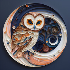 Wall Mural - expressionism barn owl dust storm