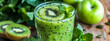 Fresh and healthy green apple kiwi smoothie