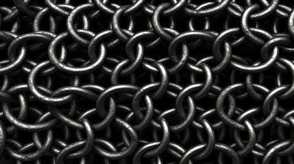 Tileable steel gray medieval military hauberk metal rings chainmail