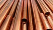 copper pipes suitable as background or cover