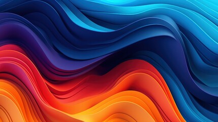 Aufkleber - Abstract Fluid Shapes in Blue and Red Gradient. Abstract background featuring fluid shapes with a harmonious blend of blue and red gradients, conveying a sense of flow and dynamism.