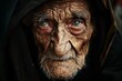 A compelling portrait of an elderly person men with weathered features, capturing the wisdom and resilience that comes with a life marked by poverty. The use of natural light and a subdued color palet