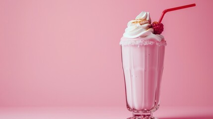 Canvas Print - Milk shake advertisment background with copy space