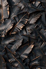 Sticker - A close-up view of a bunch of black leaves. Perfect for adding a touch of elegance and mystery to any project