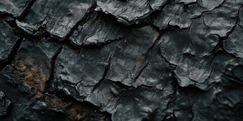 Poster - A close up of a tree trunk that has been burned. Suitable for nature, destruction, or environmental themes