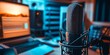 microphone in the studio close-up Generative AI
