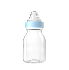 Baby bottle for milk . Isolated on white background.