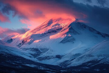 Wall Mural - sunrise over the mountains