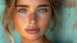 Portrait of beauty woman with perfect healthy glow skin facial, Beauty women beauty skincare concept. Generative ai	