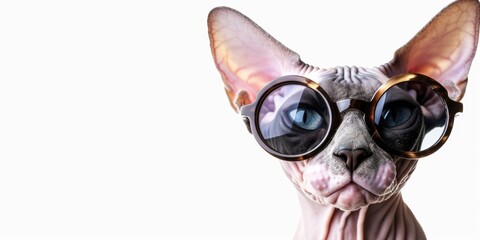 Aufkleber - A cat wearing sunglasses up close. This picture can be used for various purposes
