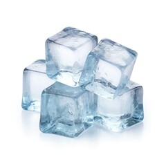 Poster - ice cubes isolated on white