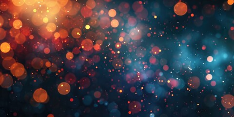 Poster - A blurry image featuring a blue and red background. Can be used for various design projects