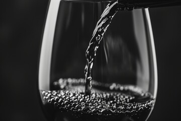Aufkleber - Wine being poured into a glass. Ideal for wine enthusiasts and beverage-related projects