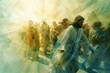 Abstract representation of jesus' miracles