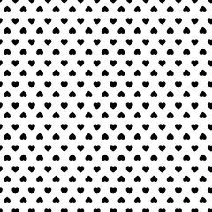 Poster - Heart seamless pattern. Elegant little hearts. Repeated small patern for design prints. Cute symbol love for girl or woman. Repeating monocrome printed. Abstract repeat printing. Vector illustration