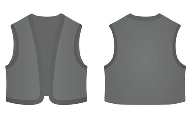 Poster - Grey female vest. vector illustration