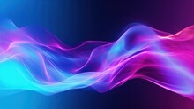 Purple Blue Neon Purple Smoke Fire Motion Blur Abstract Background. Gas Fuel And Renewable Energy Concept Horizontal Banner.	