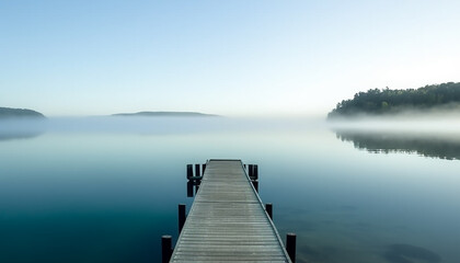 Naklejka na meble Tranquil scene of blue water reflects the mountains generated by AI