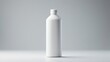 © Ghulam - A professional-grade 3D representation of an empty cosmetic bottle isolated in 169 ratio against a neutral backdrop, providing a customizable area for branding.