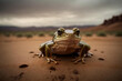 Desert Rain Frog in a desert environment