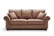 Light brown sofa (couch) isolated on white.