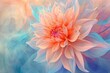 A summery background with pink and blue blooms like dahlias and chrysanthemums