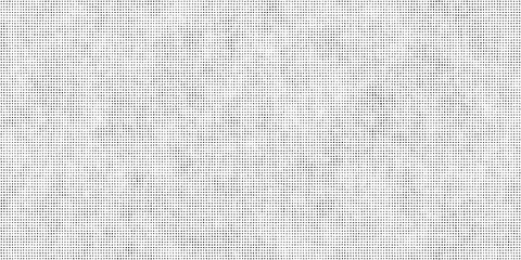 Seamless vintage distressed small halftone dot background pattern. Grunge black and white printer ink raster dots transparent texture overlay. Retro comic book print making creative concept backdrop.