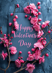Wall Mural - Valentines letter card design, with 