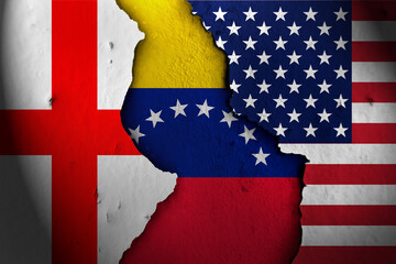 venezuela Between england and america.