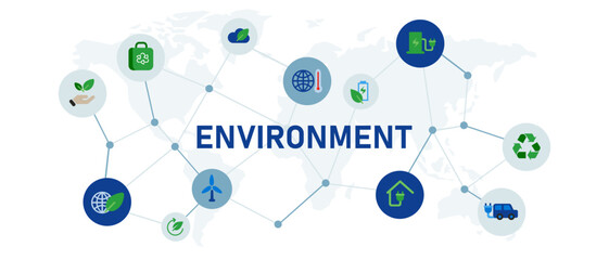 Poster - Environment concept of environmental eco friendly clean sustainable icon concept